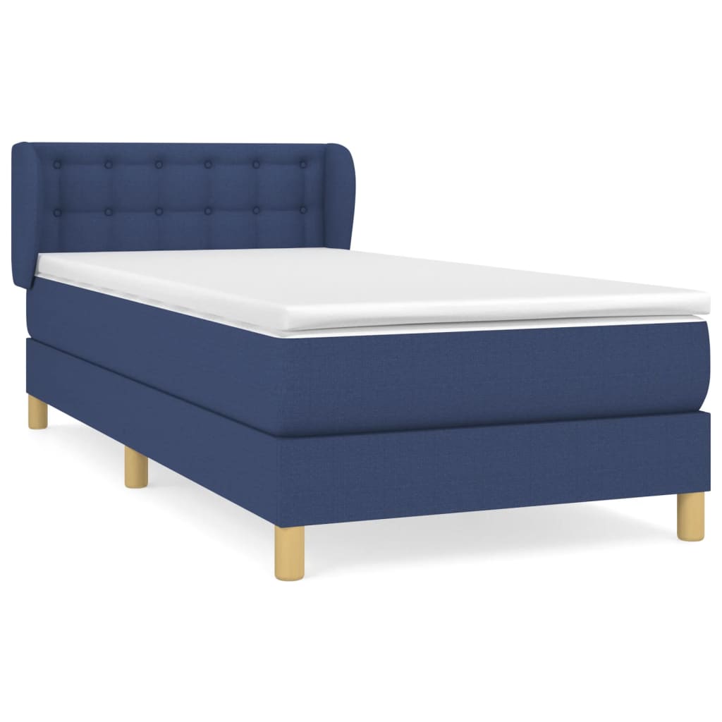 Cama box spring 90x200 Azul