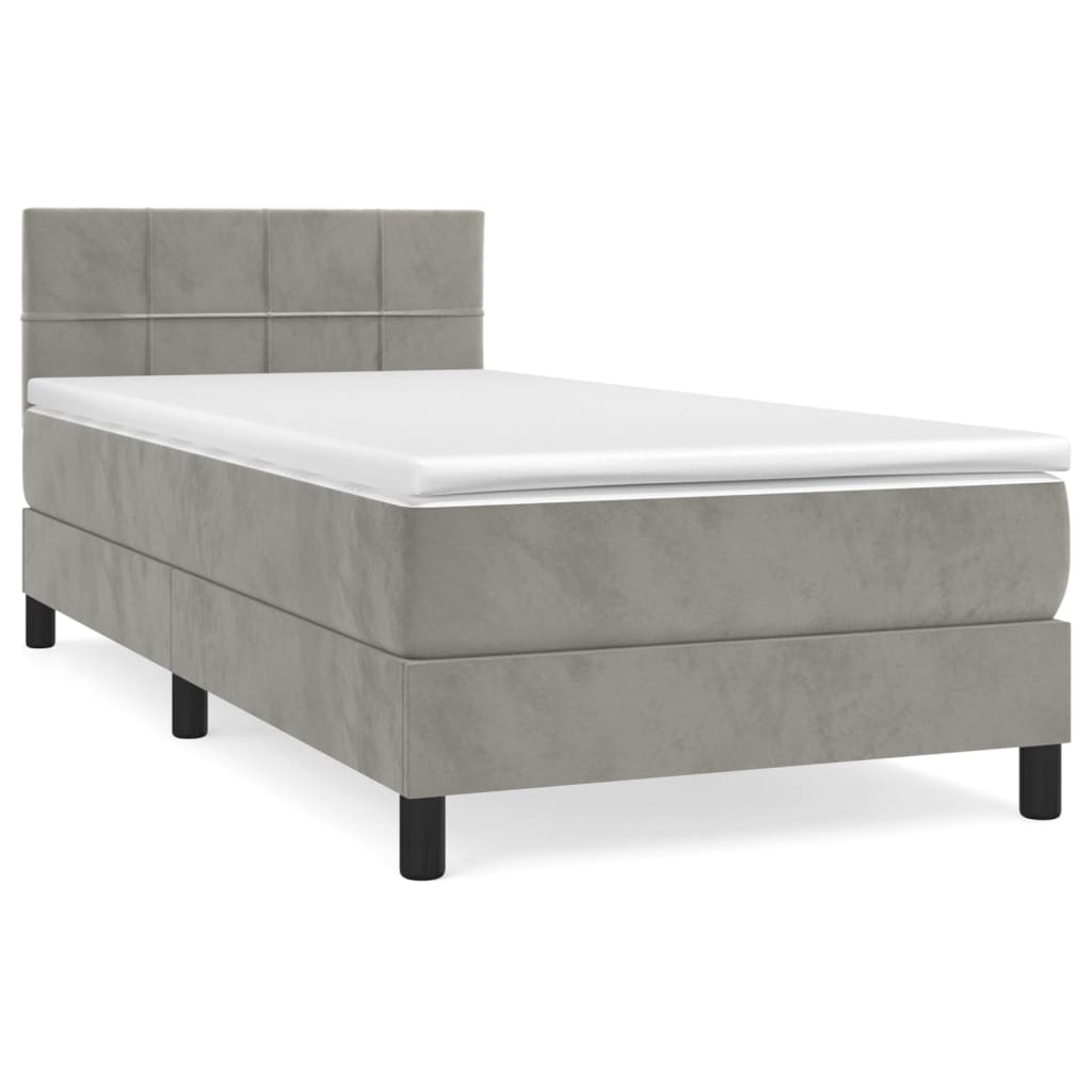 Cama box spring 100x200 Gris