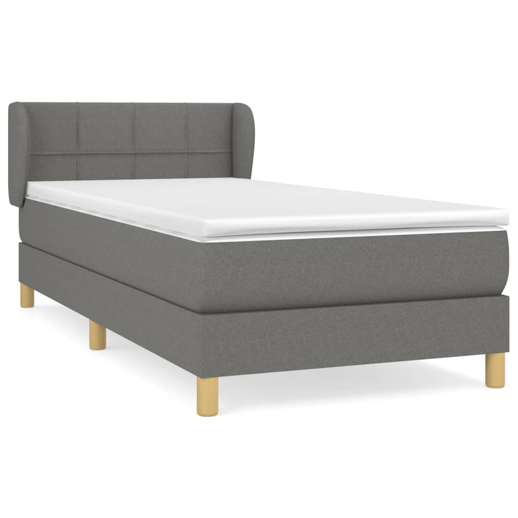 Cama box spring 100x200 Gris Oscuro