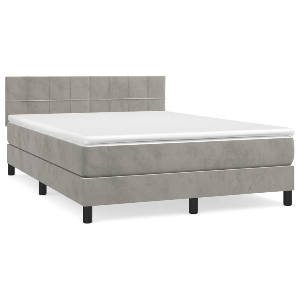 Cama box spring 140x200 Gris