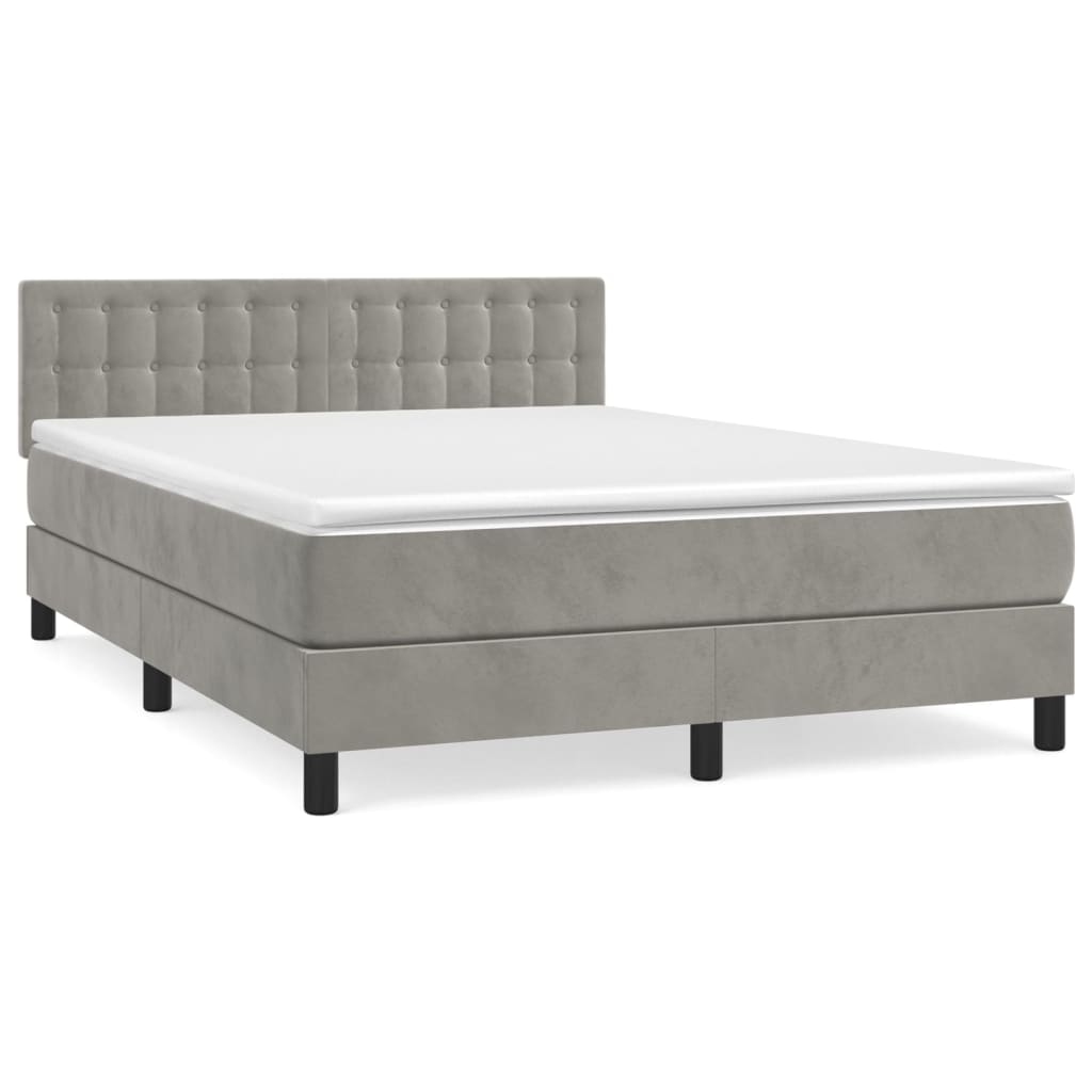 Cama box spring 140x190 Gris