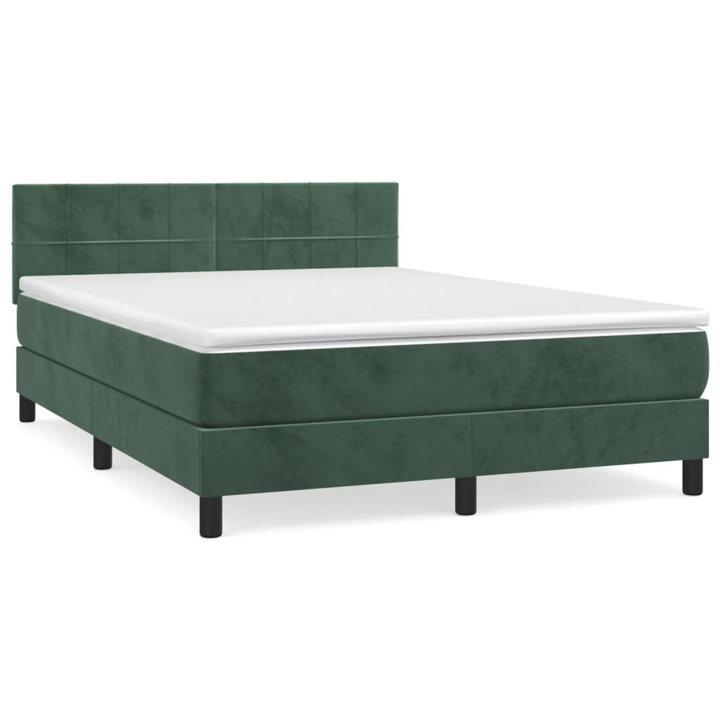 Cama box spring 140x200 Verde