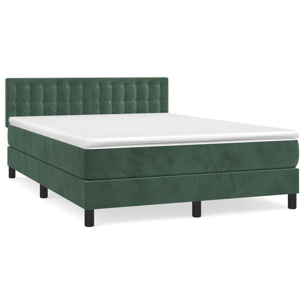 Cama box spring 140x200 Verde