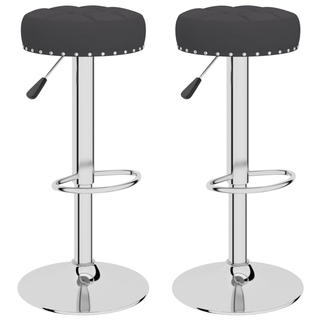 Vidaxl taburetes de cocina 2 unidades tela negro