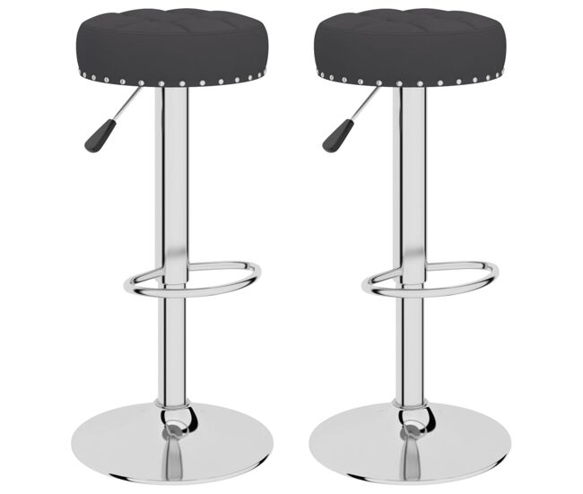 Vidaxl taburetes de cocina 2 unidades tela negro