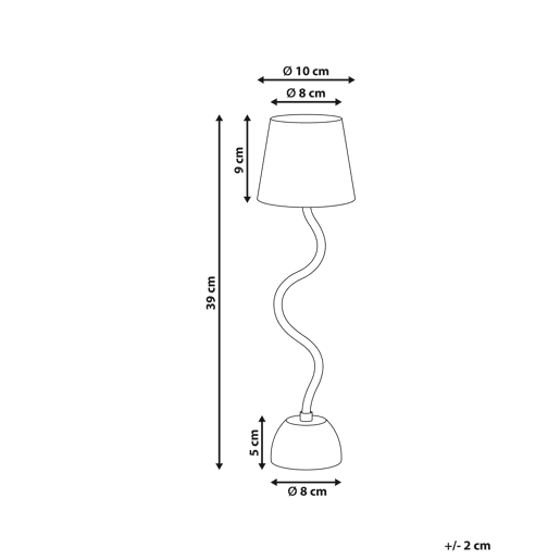 Beliani Candeeiro de mesa VOUGA