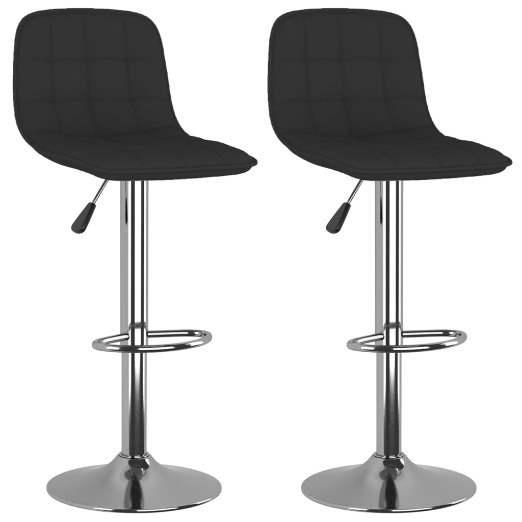 Vidaxl taburetes de cocina 2 unidades tela negro