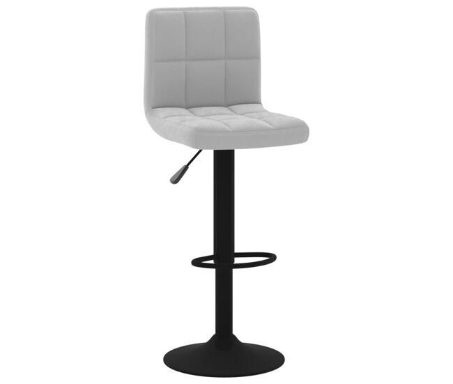 Vidaxl taburete de cocina de terciopelo gris claro