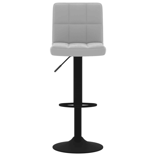 vidaXL Banco de bar veludo cinzento-claro