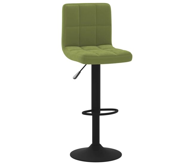 Vidaxl taburete de cocina de terciopelo verde claro