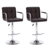vidaXL Bancos de bar 2 pcs couro artificial castanho