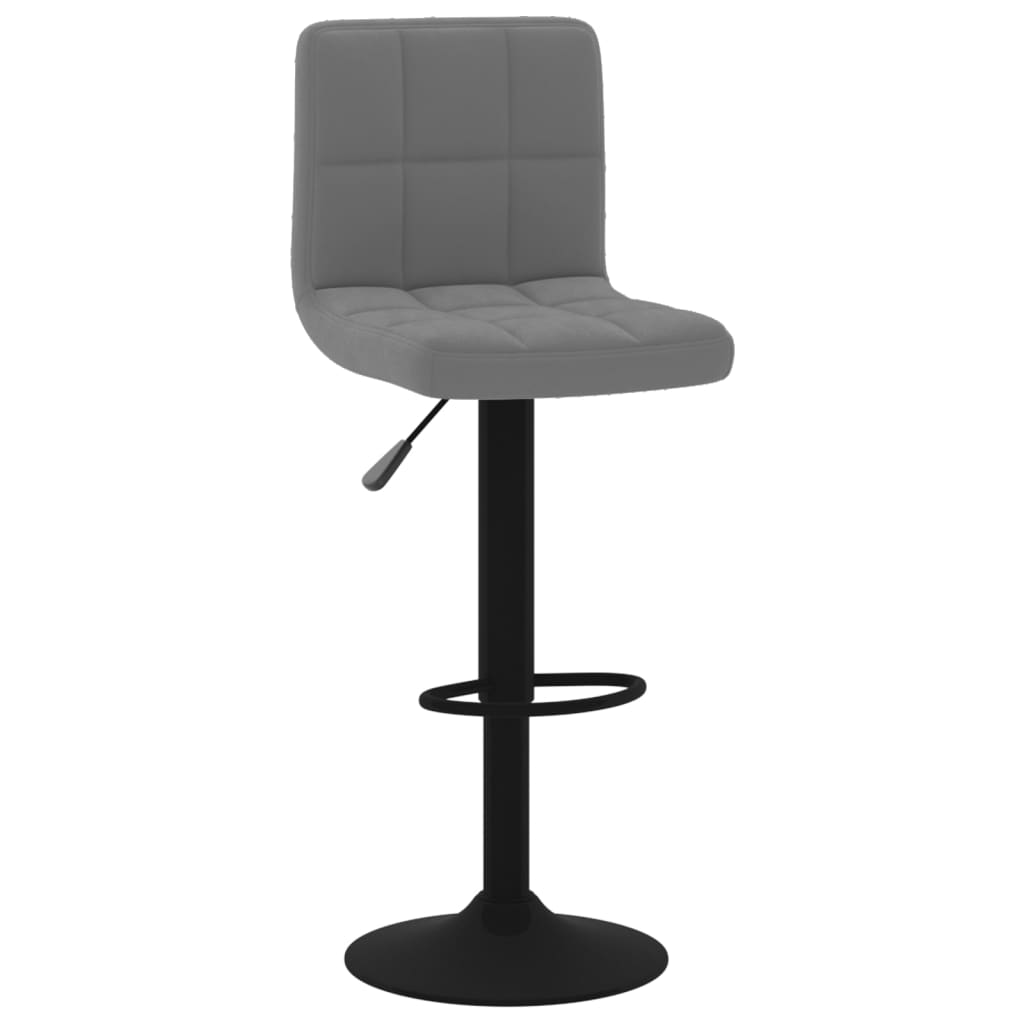 Vidaxl taburete de cocina de terciopelo gris oscuro