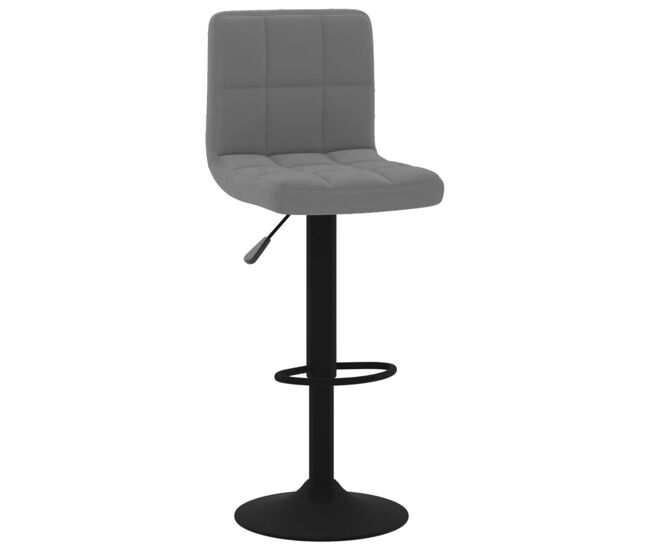 Vidaxl taburete de cocina de terciopelo gris oscuro