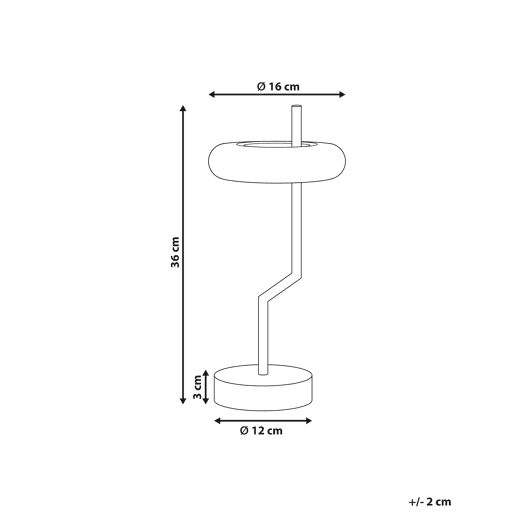 Beliani Candeeiro de mesa ALVIELA Beliani Candeeiro de mesa ALVIELA