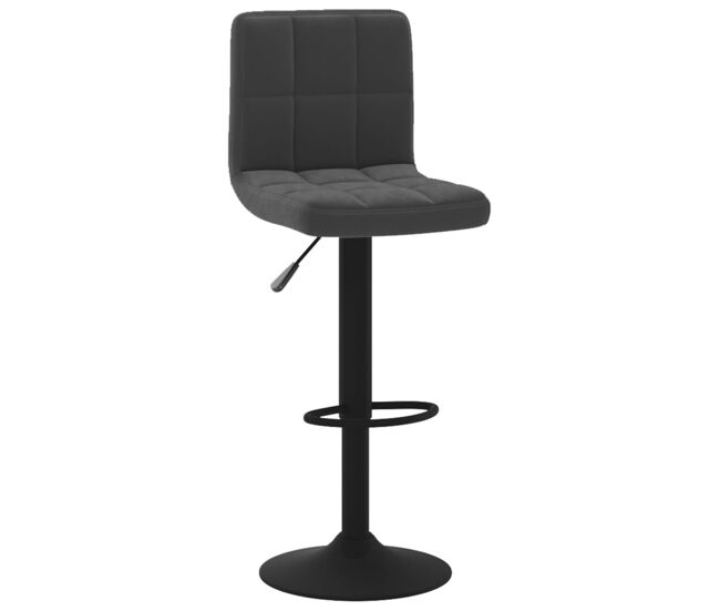 Vidaxl taburete de cocina de terciopelo negro