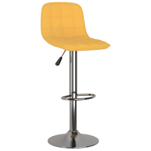 vidaXL Bancos de bar 2 pcs tecido amarelo vidaXL Bancos de bar 2 pcs tecido amarelo