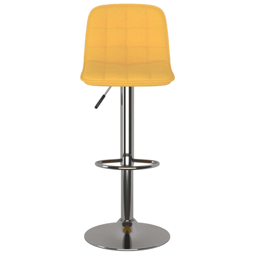 vidaXL Bancos de bar 2 pcs tecido amarelo vidaXL Bancos de bar 2 pcs tecido amarelo