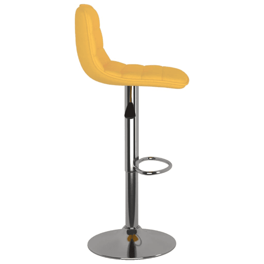 vidaXL Bancos de bar 2 pcs tecido amarelo vidaXL Bancos de bar 2 pcs tecido amarelo