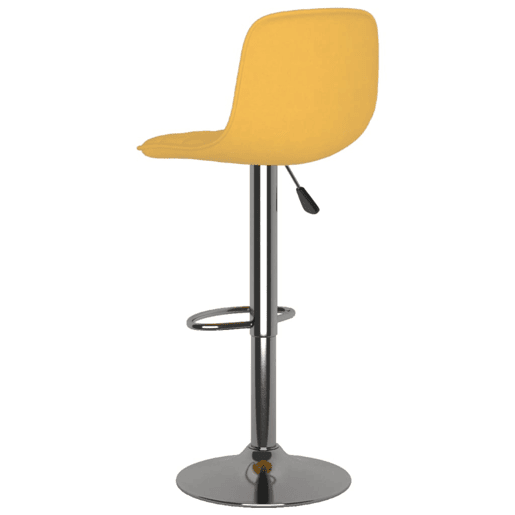 vidaXL Bancos de bar 2 pcs tecido amarelo vidaXL Bancos de bar 2 pcs tecido amarelo