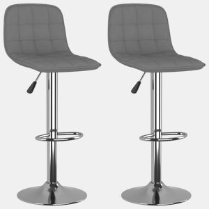 vidaXL Bancos de bar 2 pcs tecido cinzento-claro