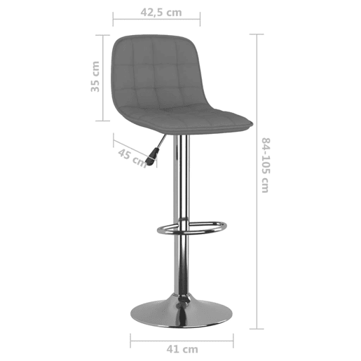 vidaXL Bancos de bar 2 pcs tecido cinzento-claro vidaXL Bancos de bar 2 pcs tecido cinzento-claro