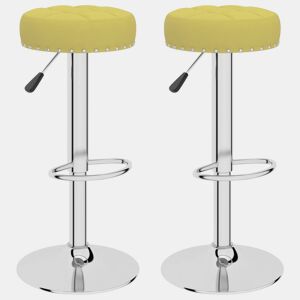 vidaXL Bancos de bar 2 pcs tecido verde