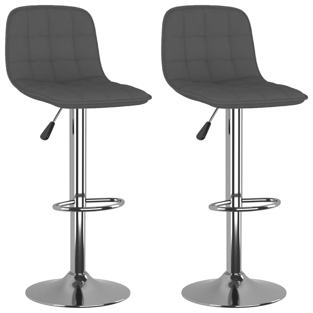 Vidaxl taburetes de cocina 2 unidades tela gris oscuro