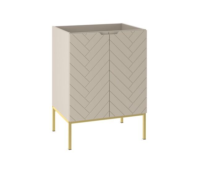 Mueble bajo lavabo 60cm 2 puertas sobre patas daria cachemira