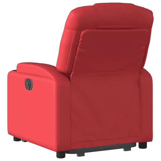vidaXL Poltrona reclinável elevatória couro artificial vermelho vidaXL Poltrona reclinável elevatória couro artificial vermelho