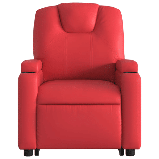 vidaXL Poltrona reclinável elevatória couro artificial vermelho vidaXL Poltrona reclinável elevatória couro artificial vermelho