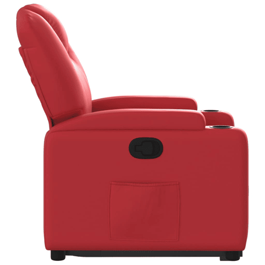 vidaXL Poltrona reclinável elevatória couro artificial vermelho vidaXL Poltrona reclinável elevatória couro artificial vermelho