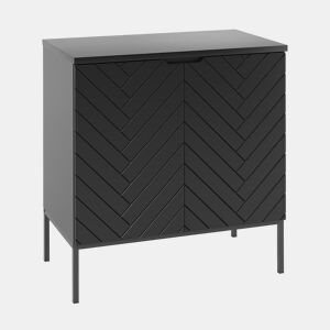 Móvel lavatório 80cm tampo 2 portas pés Daria Preto