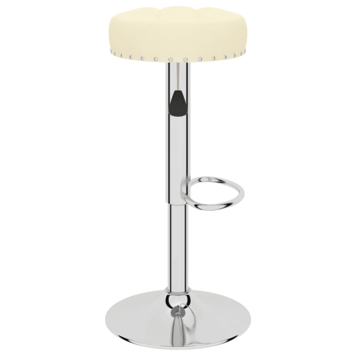 vidaXL Bancos de bar 2 pcs tecido cor creme vidaXL Bancos de bar 2 pcs tecido cor creme