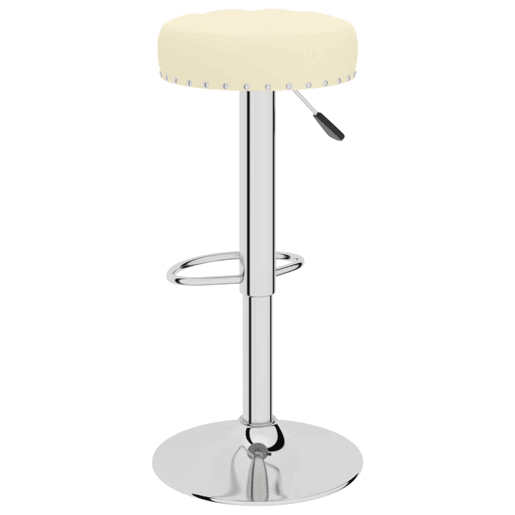 vidaXL Bancos de bar 2 pcs tecido cor creme vidaXL Bancos de bar 2 pcs tecido cor creme