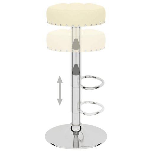 vidaXL Bancos de bar 2 pcs tecido cor creme vidaXL Bancos de bar 2 pcs tecido cor creme