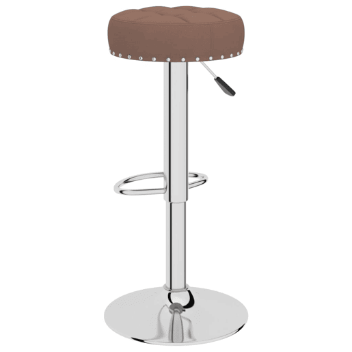 vidaXL Bancos de bar 2 pcs tecido castanho vidaXL Bancos de bar 2 pcs tecido castanho