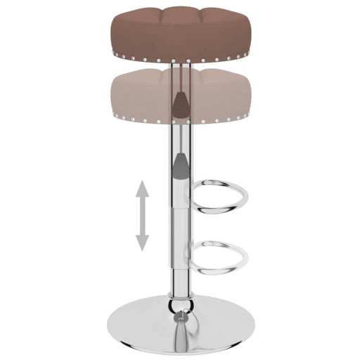 vidaXL Bancos de bar 2 pcs tecido castanho vidaXL Bancos de bar 2 pcs tecido castanho