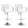 vidaXL Bancos de bar 2 pcs couro artificial branco