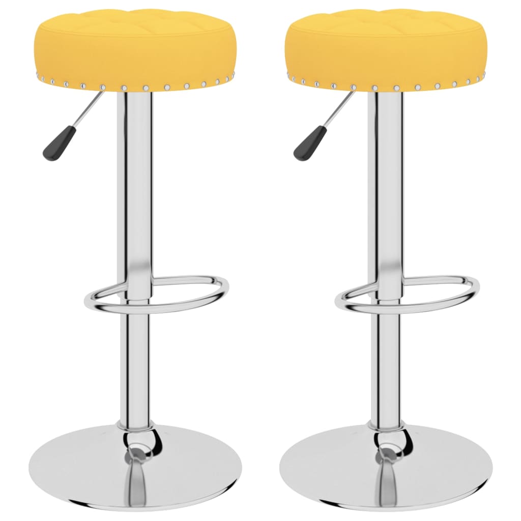 Vidaxl taburetes de cocina 2 unidades tela amarillo mostaza