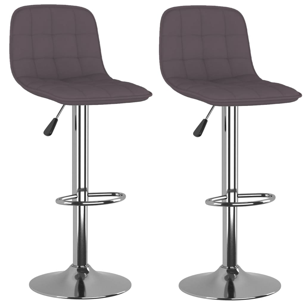 Vidaxl taburetes de cocina 2 unidades tela gris taupe