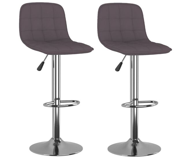 Vidaxl taburetes de cocina 2 unidades tela gris taupe