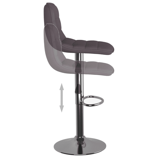 vidaXL Bancos de bar 2 pcs tecido cinzento-acastanhado
