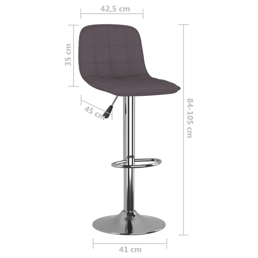 vidaXL Bancos de bar 2 pcs tecido cinzento-acastanhado