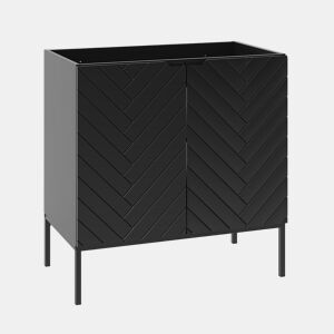 Móvel lavatório 80cm 2 portas pés Daria Preto