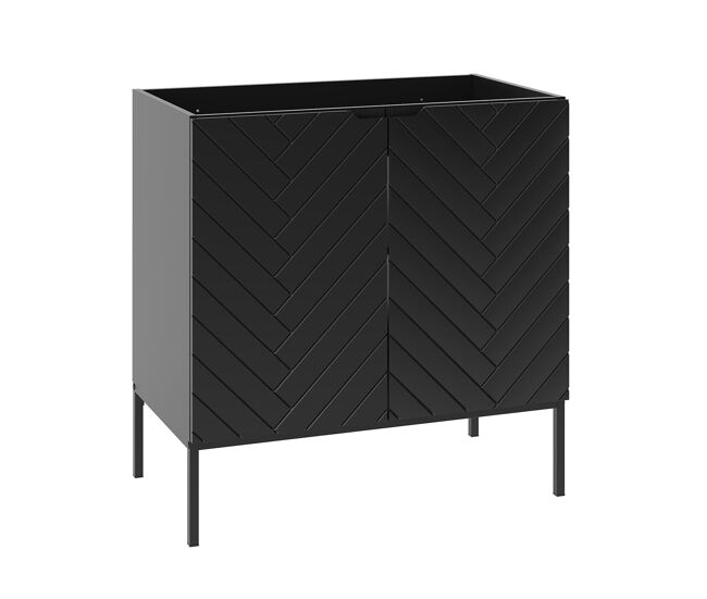 Mueble bajo lavabo 2 puertas sobre patas Daria 80