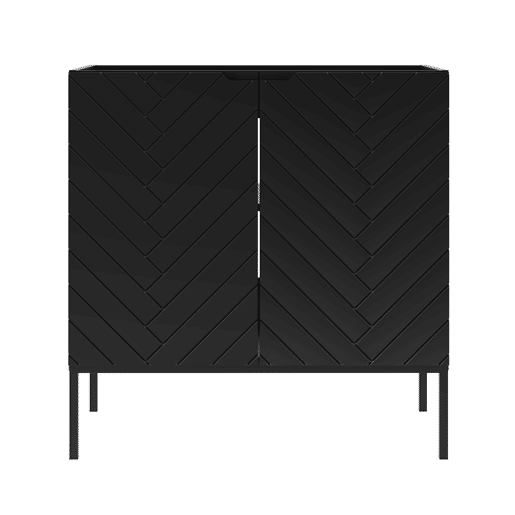 Móvel lavatório 80cm 2 portas pés Daria Preto