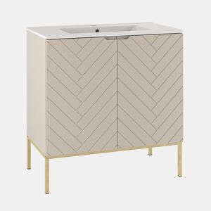 Móvel de toucador simples de 80 cm com pés Daria Caxemira