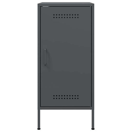 vidaXL Aparadores 2 pcs 36x39x79 cm aço antracite vidaXL Aparadores 2 pcs 36x39x79 cm aço antracite
