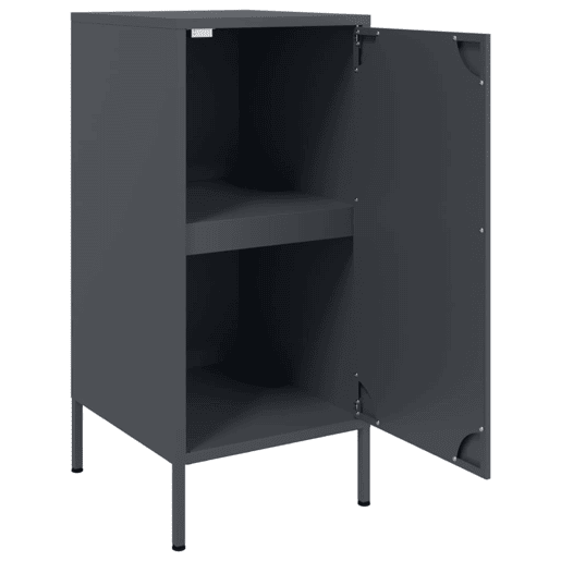 vidaXL Aparadores 2 pcs 36x39x79 cm aço antracite vidaXL Aparadores 2 pcs 36x39x79 cm aço antracite