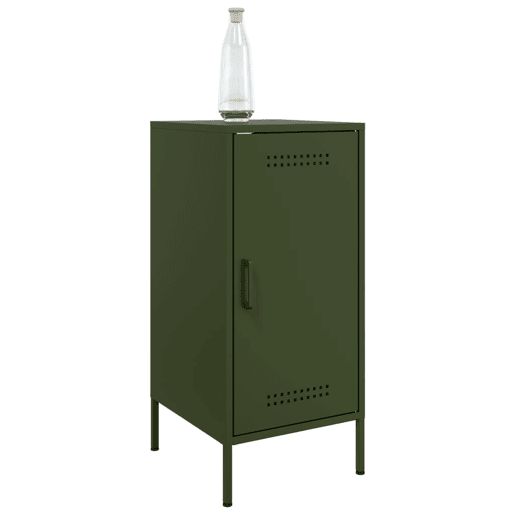 vidaXL Aparadores 2 pcs 36x39x79 cm aço verde-azeitona